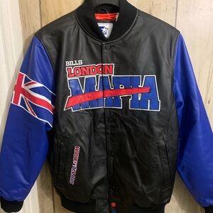 Buffalo Bills London Limited Edition Black and Blue Bomber Jacket 🔥 🦬